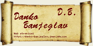 Danko Banjeglav vizit kartica
